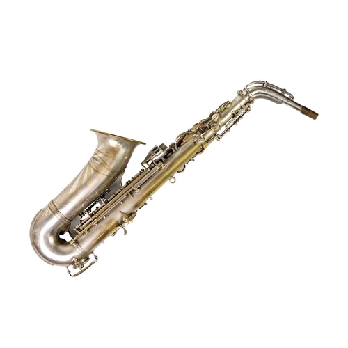 21 - A French made Predominant Alto Saxophone sold by Boosey & Hawkes. Serial No. 10911, with mouth piece... 