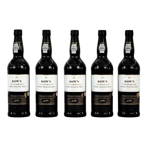 217 - Five 75cl bottles of Dows Trademark Finest Reserve port. Each 20% vol.