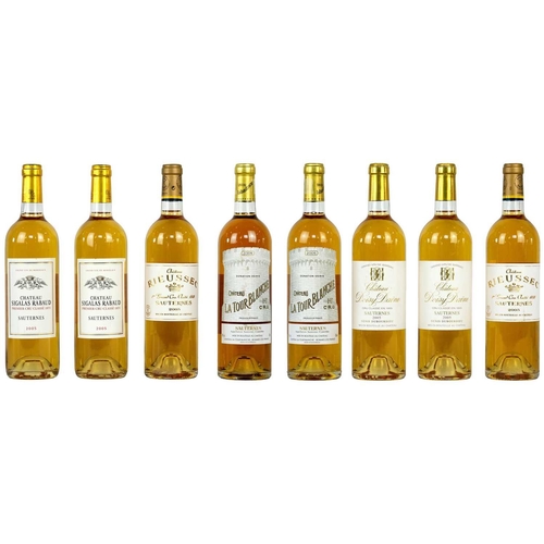 220 - Eight various 750ml bottles of Sauternese wine. Including two Chateau La Tour Blanche 1st Cru 2005, ... 