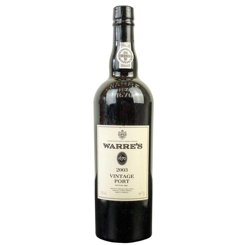 224 - Three 75cl bottles of Warres 2003 vintage port. 20% vol.