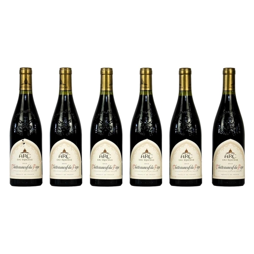 225 - Six bottles of Arc du Rhône Chateauneuf du Pape 2013. 750ml, 13.5% vol.