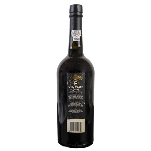 226 - Four 75cl bottles of Fonesca Porto vintage port. Three are 2003 vintage, bottled 2005, and another i... 