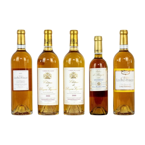 231 - Four bottles of 75cl Sauternes wine. Two by Chateau Rayne Vigneau 2005 and two by Chateau Clos Haut-... 