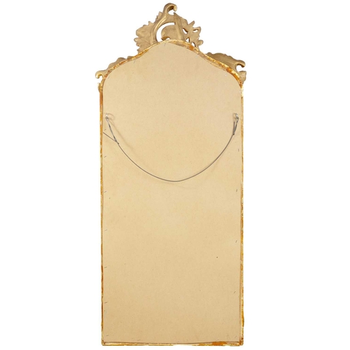 243 - A gilt composition wall mirror, 20th century. 113 x 50cm.