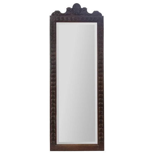 254 - A late Victorian mahogany pier glass. Height 173cm, width 62cm.