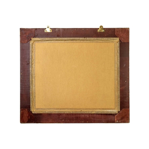 255 - A 20th century gesso wall mirror. 78cm x 68cm.