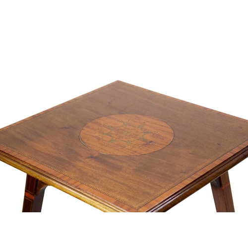 303 - An Edwardian inlaid mahogany occasional table. and two other occasional tables. (3)