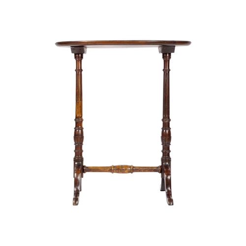 303 - An Edwardian inlaid mahogany occasional table. and two other occasional tables. (3)