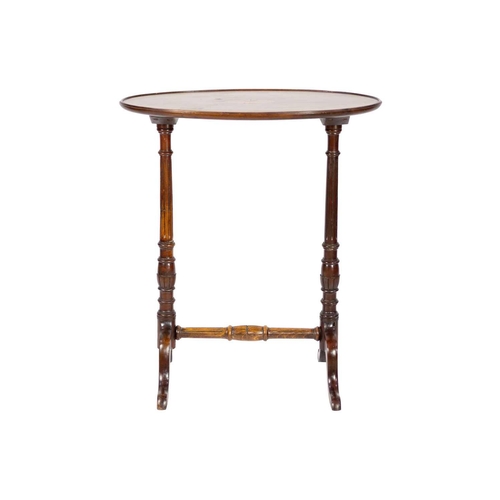 303 - An Edwardian inlaid mahogany occasional table. and two other occasional tables. (3)