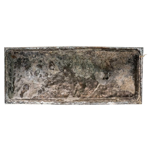 38 - A painted spelter figure of a Cavalier on horseback. On a rectangular base, height 48cm.