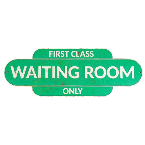 4 - A British Rail metal sign inscribed 'Waiting Room, First Class Only'. 21 x 59cm. Please note this a ... 