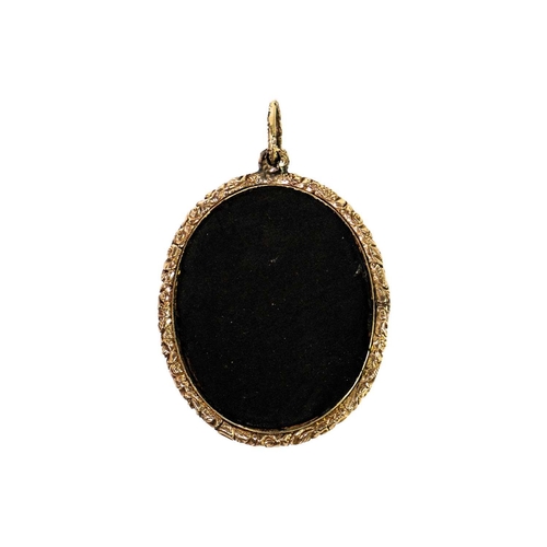 47 - A Regency oval portrait miniature. Of a gent, wearing a high collar and black frock coat, 4.8X3.9cm.