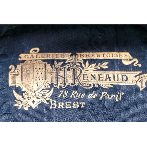 72 - A French silk top hat H Reneaud 78 Rue de Paris Brest label. Together with a moleskin top hat, three... 