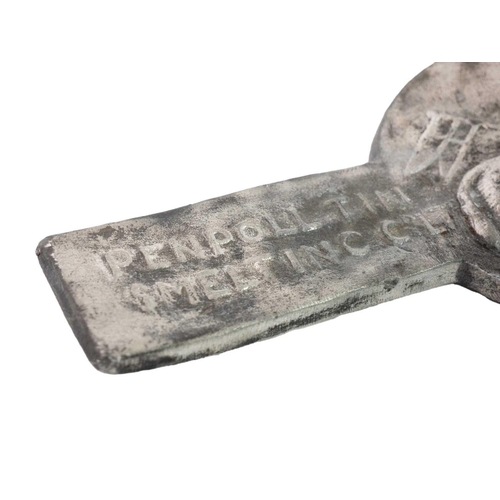 84 - A Penpoll Tin Smelting Company Ltd Truro ingot. Salvaged from the cargo ship Hollington which was sa... 