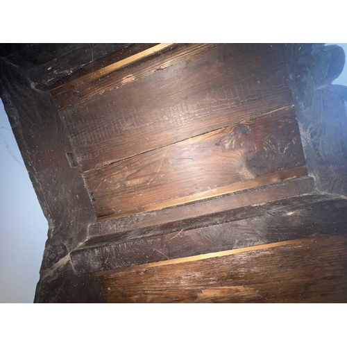 1000 - A George II burr elm and yew banded chest on stand. The upper with two short and three long drawers ... 