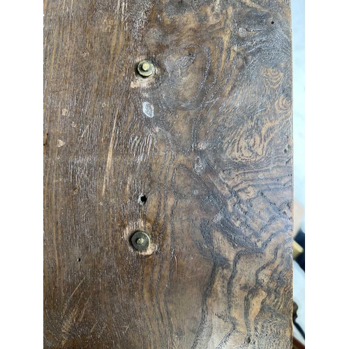 1000 - A George II burr elm and yew banded chest on stand. The upper with two short and three long drawers ... 