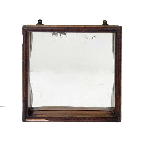 136 - A set of three distorting fairground or Circus mirrors. Circa 1900-1920, within simulated walnut and... 