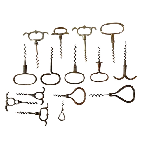 142 - A collection of various bow and metal finger pull corkscrews. (15)