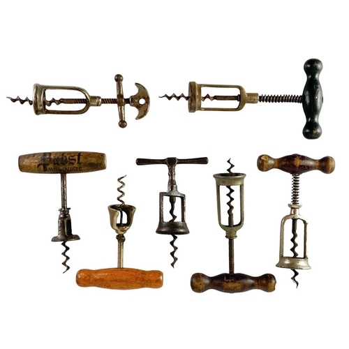 171 - A collection of various mechanical corkscrews. (7)