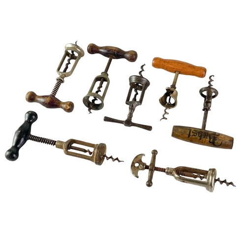 171 - A collection of various mechanical corkscrews. (7)