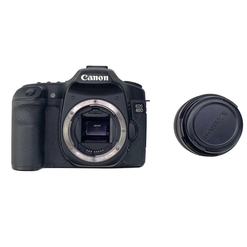 179 - A Canon EOS 40D camera body. Fitted with a Compact-Macro 50mm lens, together with a Canon D60 camera... 