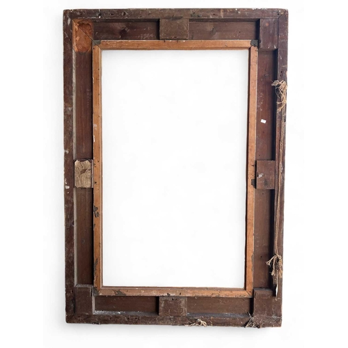 187 - A large Victorian gilt frame. With moulded acanthus corners 80x131cm to the rebate and 117x169cm ove... 