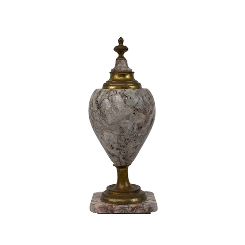 196 - Marble and gilt metal urn. Probably from a clock garniture.