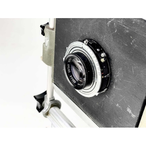 205 - A Sinar System C Koch monorail camera. Fitted with a Kodak Ektar 203mm lens and an extension monorai... 