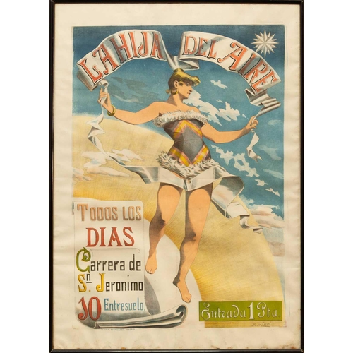 207 - M de Salvi, A Spanish colour lithograph Acrobat poster. Circa 1920, stamped De M Fernandez, Madrid, ... 