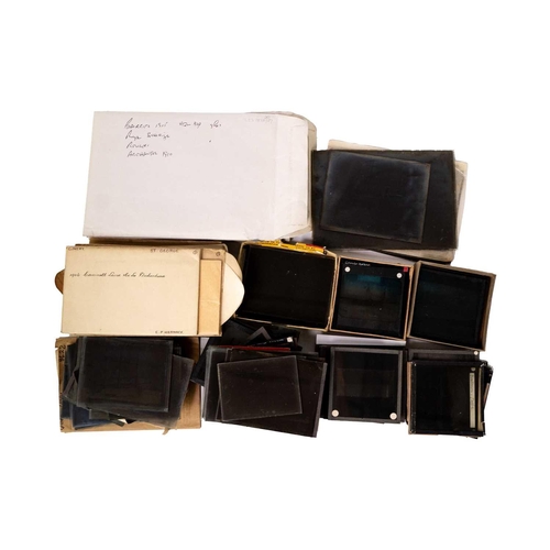 28 - A collection of early 20th century maritime glass plate negatives and magic lantern slides. Includin... 