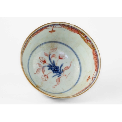 101 - A Chinese porcelain bowl, circa 1700. With Dutch style decoration, height 7cm, width 11.5cm.