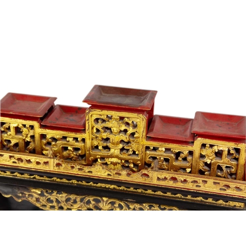 171 - A Chinese Chanab (offering box), late 19th century, Made in China for the Straits, of rectangular fo... 