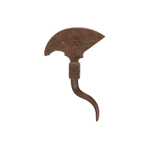 239 - A Indo-Persian Tabar Zaghnal steel battle axe head, 18th/19th century. 14.5 x 22.5cm.