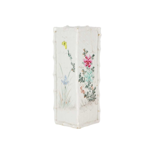 275 - A Japanese porcelain vase, Meiji period. With painted decoration of floral sprays and butterflies, o... 