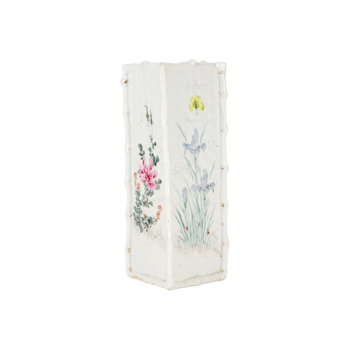 275 - A Japanese porcelain vase, Meiji period. With painted decoration of floral sprays and butterflies, o... 