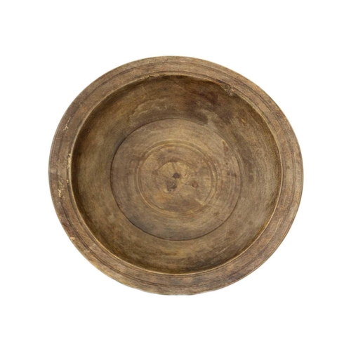 64 - A Middle Eastern treen comport, 19th century. Height 14.5cm, diameter 26cm.