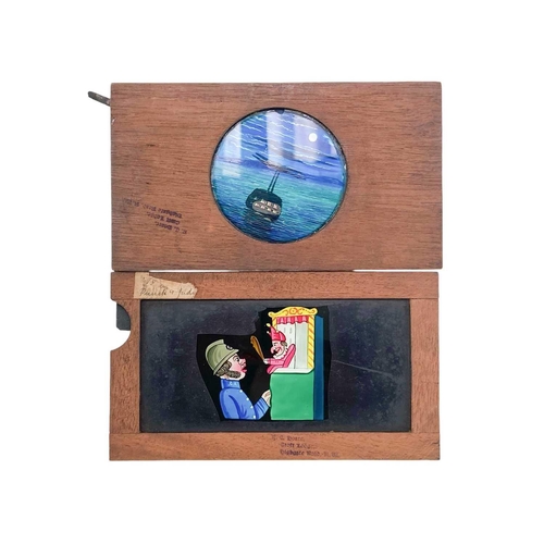 101 - A large collection of magic lantern slides, a Negretti & Zambra Magic Lantern and a pull-up screen. ... 