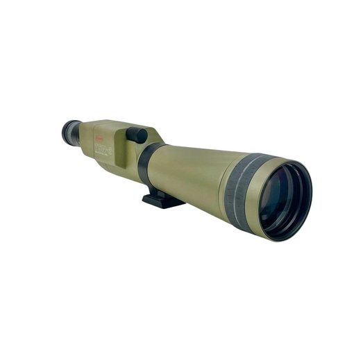 12 - A Kowa TSN-2 spotting scope. With a 20X-60X zoom lens, a green case, and also two tripods. The lens ... 