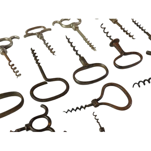 142 - A collection of various bow and metal finger pull corkscrews. (15)