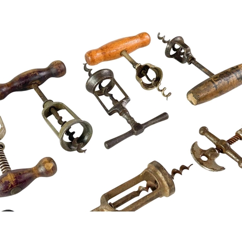 171 - A collection of various mechanical corkscrews. (7)