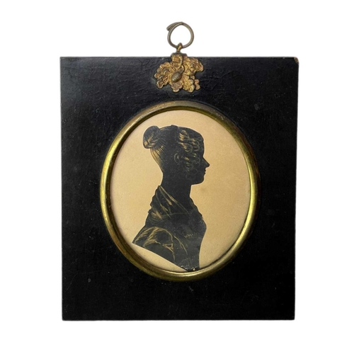 173 - A collection of 19th century and later silhouettes. Most highlighted with gilt, four in later frames... 