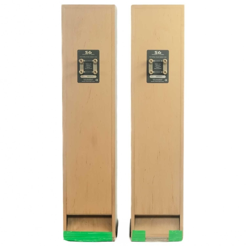 203 - A pair of Spendor 'S6' floor standing speakers. Maple finish, the speakers include the original boxe... 