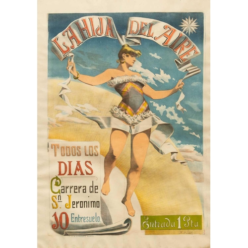 207 - M de Salvi, A Spanish colour lithograph Acrobat poster. Circa 1920, stamped De M Fernandez, Madrid, ... 