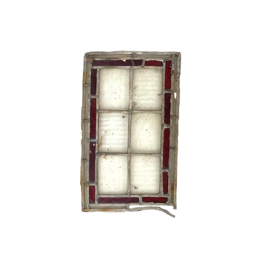 209 - A set of glass panels. 33cm x 21.5cm. (4)