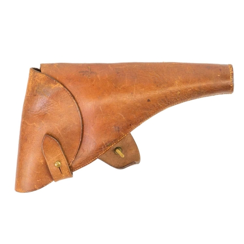 224 - A WWI leather pistol holster stamped Martin Birmg' 1917. Length 28cm.