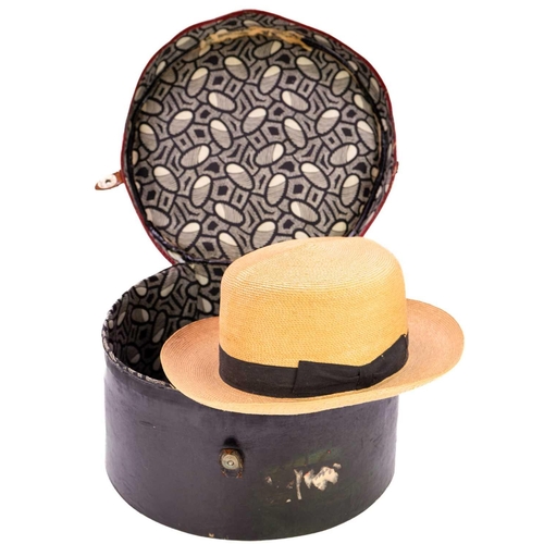 284 - A French silk top hat H Reneaud 78 Rue de Paris Brest label. Together with a moleskin top hat, three... 