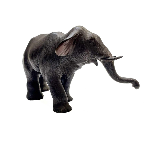 288 - A Japanese bronze elephant Meiji period. Height 15cm.