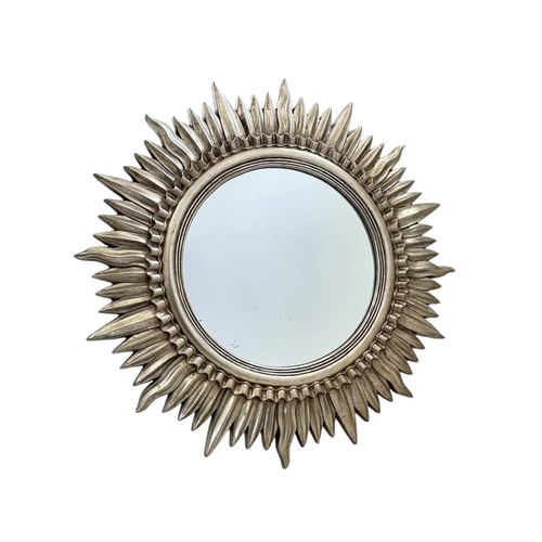 313 - Two modern gilt framed sunburst style wall mirrors. Each is approximately 75cm diameter (2).