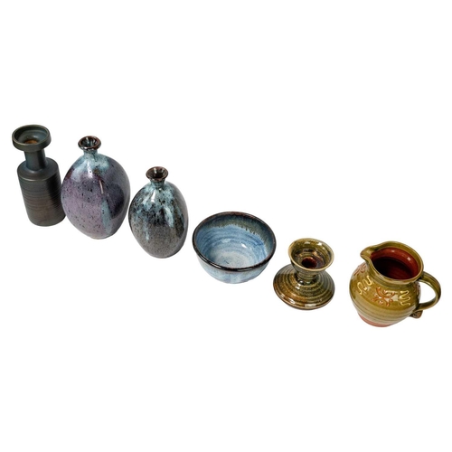 349 - A collection of Devon and Somerset studio pottery. Including Harry Juniper, Honiton Pottery, and Har... 