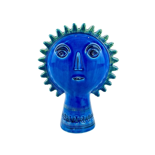 372 - A Bitossi pottery Rimini Blu Sun figure designed by Aldo Lossi. Makers marks to interior, height 22c... 